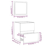Bathroom Cabinet with Mirror Concrete Grey Engineered Wood 804867