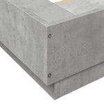 ZNTS Bed Frame with LED Lights without Mattress Concrete Grey 150x200cm 3281094