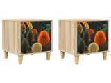 Bedside Cabinet ZAANDAM 2 pcs Sonoma Oak 36 x 33 x 50 cm 8007212