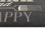 Kitchen Rug Washable Kitchen Black 60x300 cm Velvet 136560