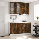 Kitchen Unit LYON 4 pcs Smoked Oak Engineered Wood 3438359