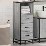 Bathroom Cabinet Grey Sonoma 35x37.5x100 cm Engineered Wood 849252