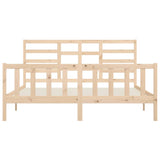 Bed Frame without Mattress 200x200 cm Solid Wood Pine 3107633