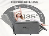 Electric Riser Recline Armchair, with Footrest - Grey T3398P329989