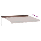 Manual Retractable Awning Brown 500x350 cm 3215411