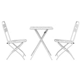Bistro Set 3 pcs White Steel 42002950