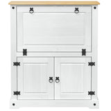 Wine cabinet White 97 x 45 x 114 cm Solid Pine Wood 42024956