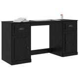 Desk with Cabinet Black Oak 154.5 x 50 x 75 cm Engineered Wood 3402679
