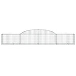 Arched Gabion Baskets 2 pcs 300x30x40/60 cm Galvanised Iron 3146467