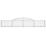 Arched Gabion Baskets 2 pcs 300x30x40/60 cm Galvanised Iron 3146467