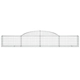 Arched Gabion Baskets 5 pcs 300x30x40/60 cm Galvanised Iron 3146470