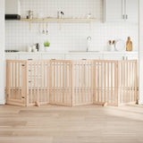 Dog Gate with Door Foldable 6 Panels 300 cm Poplar Wood 352239