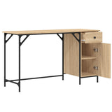 Computer Desk Sonoma Oak 131x48x75 cm Engineered Wood 836219