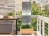 Garden Privacy Screen Silver 32 x 140 cm Stainless steel 876214