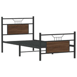 Bed Frame without Mattress Brown Oak 90x190 cm Single Engineered Wood 4106851