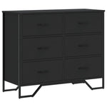 Chest of Drawers Black 91x35.5x74.5 cm Engineered wood 3295302