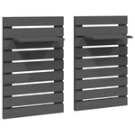 ZNTS Wall-mounted Bedside Shelves 2 pcs Grey Solid Wood Pine 824770