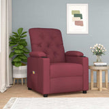 Massage Chair Wine Red Fabric 339115