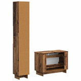 2 Piece Bathroom Cabinet Set EDE Old Wood Engineered Wood 3417502