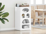 Sideboard High Gloss White 40 x 35 x 100.5 cm Engineered Wood 891298