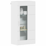 Wooden Cabinet with Storage High Gloss White 50 x 29 x 100 cm 880225
