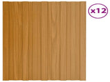 Roof Panel 12 pcs Natural 60 x 45 cm Galvanised steel 42047107