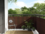 Balcony Screen Brown and Black 500x80 cm Poly Rattan 156256