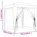 Party Tent with 4 Mesh Sidewalls Blue 2x2 m HDPE 319217