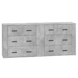 Sideboards 2 pcs Concrete Grey Engineered Wood 3185411