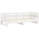 ZNTS Pull-out Day Bed without Mattress White 2x cm 820313