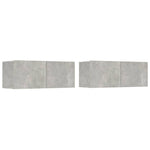 4 Piece TV Cabinet Set Concrete Grey Engineered Wood 3114313