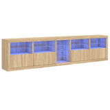 Sideboard with LED Lights Sonoma Oak 283x37x67 cm 3209025