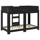 Bunk Bed for Kids Black Oak 80 x 160 cm Engineered Wood 3410548