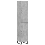 Highboard Concrete Grey 34.5x34x180 cm Engineered Wood 3199133