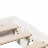 Bed Frame White 200 x 200 cm Solid Pine Wood 872849