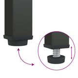 Nightstand Black 50x35x60 cm Glass and Steel 352997