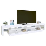 TV Cabinet with LED Lights White 260x36.5x40 cm 3152778