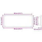 Mirror Wall-mounted Old Wood 90 x 8.5 x 37 cm Engineered Wood 875419