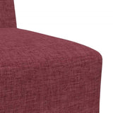 Modular Sofa Unit Armless 3 pcs Wine Red 55 x 74 x 82 cm Fabric 3399795