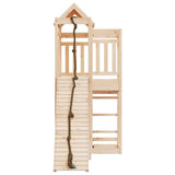 Playhouse with Climbing Wall Solid Wood Pine 3156874