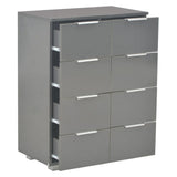283714 Sideboard High Gloss Grey 60x35x80 cm Engineered Wood