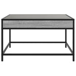 ZNTS Coffee Table with Infinity LED Grey Sonoma 70x50x41 cm 847685