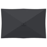 Garden Parasol 200 x 300 cm Polyester Rectangular Anthracite 42036170