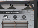3 x 3 Retractable Pergola, Garden Gazebo Shelter with Aluminium Frame, for Grill, Patio, Deck, T3398P377598