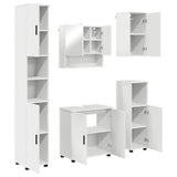 Bathroom Furniture Set 5 pcs White Engineered wood & Metal 3392983