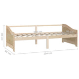 Day Bed Natural Pine Solid pinewood 90x200 cm 322164