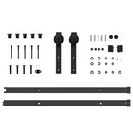 Sliding Door Manual White and black 83 x 211 cm 3333283