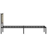 Metal Bed Frame without Mattress Sonoma Oak 100x190 cm 4007710