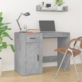 Desk with Cabinet Concrete Grey Engineered Wood 3185435