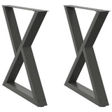 Dining Table Legs 2 pcs Anthracite 80x cm Steel 4012730